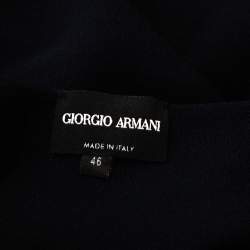 Pre Owned Giorgio Armani Navy Blue Knit Fitted Camisole L 