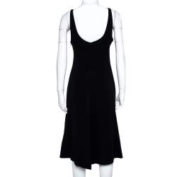 Pre Owned Giorgio Armani Black Silk Sleeveless A Line Dress S