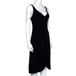 Pre Owned Giorgio Armani Black Silk Sleeveless A Line Dress S