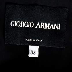 Pre Owned Giorgio Armani Black Silk Sleeveless A Line Dress S