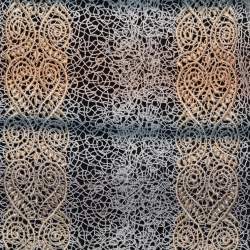 Pre Owned Giorgio Armani Cream Embroidered Lace Sleeveless Top L