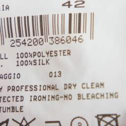 Pre Owned Giorgio Armani Leopard Pattern Jacquard Zip Front Jacket M