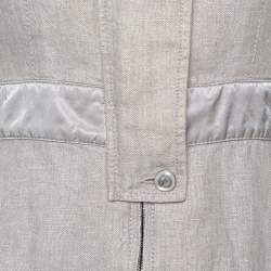 Giorgio Armani Silver Linen Safari Jacket M