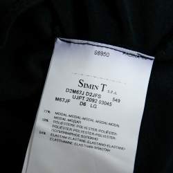 Pre Owned Emporio Armani Dark Green Ruched Knit Fitted Tunic S