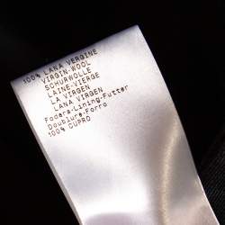 Pre Owned Giorgio Armani Black Wool Bow Detail Midi Skirt M