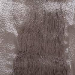 Pre Owned Giorgio Armani Beige Pleated Front Detail Sleeveless Midi Dress S