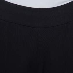 Pre Owned Giorgio Armani Black Knit Leggings S