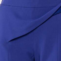 Pre Owned Giorgio Armani Purple Cotton Waist Trim Detail Pants M
