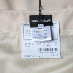 Pre Owned Giorgio Armani Light Pink Silk Crepe A-Line Skirt S