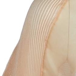 Pre Owned رداء جورجيو أرماني حرير بليسيه وردي فاتح  (مقاس واحد)