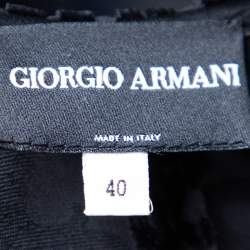 Pre Owned Giorgio Armani Devore Long Sleeve Top S