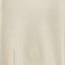 Pre Owned Giorgio Armani Beige Jersey Oversized Top L