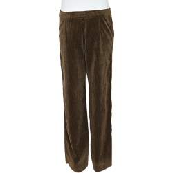 Giorgio Armani Brown Corduroy Wide Leg Pants M