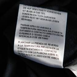 Pre Owned Giorgio Armani Navy Blue Logo Embellished Cotton T-Shirt M