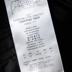 Pre Owned Giorgio Armani Black Wool Crepe Tailored Pants M