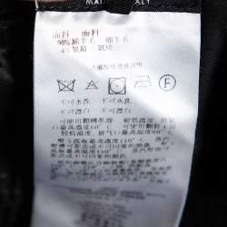 Pre Owned Giorgio Armani Black Wool Crepe Tailored Pants M