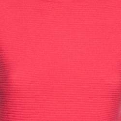 Pre Owned Giorgio Armani Pink Cashmere Turtleneck Vest Top M