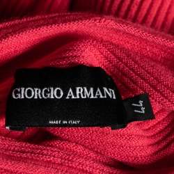 Pre Owned Giorgio Armani Pink Cashmere Turtleneck Vest Top M