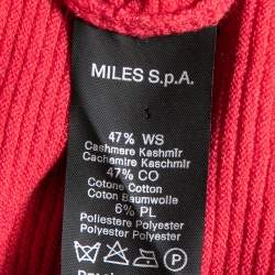 Pre Owned Giorgio Armani Pink Cashmere Turtleneck Vest Top M