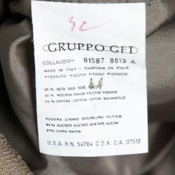 Pre Owned Giorgio Armani Collezioni Vintage Beige Jacquard Button Front Jacket M