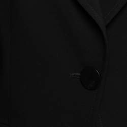 Pre Owned Giorgio Armani Black Wool Single Breasted Blazer S