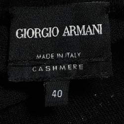 Pre Owned Giorgio Armani Black Cashmere Sleeveless Top S