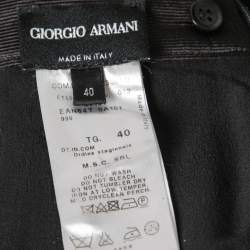 Pre Owned Giorgio Armani Black Acetate Skirt Suit S
