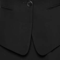 Pre Owned Giorgio Armani Black Acetate Skirt Suit S