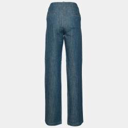 Pre Owned Giorgio Armani Blue Denim Straight Fit Jeans M/Waist - 34"