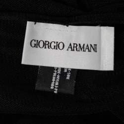 Pre Owned Giorgio Armani Vintage Black Tulle Tiered Sleeve Bolero ( One Size )