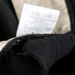 Pre Owned Giorgio Armani Black Silk Wide-Leg Pants M