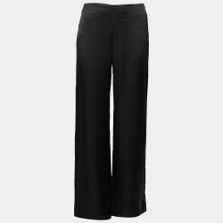 Giorgio Armani Black Silk Wide-Leg Pants M Giorgio Armani | TLC