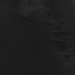 Pre Owned Giorgio Armani Black Stretch Crepe & Tulle Sleeveless Dress S