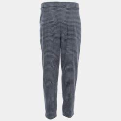 Giorgio Armani Purple & Grey Patterned Knit Pants M