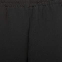 Giorgio Armani Black Wool Crepe Tailored Pants M