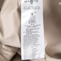 Pre Owned Giorgio Armani Beige Cotton Zip Detail Tapered Trousers S