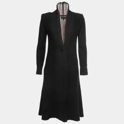 Giorgio Armani Black Knit Button Front Long Cardigan S