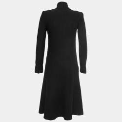 Giorgio Armani Black Knit Button Front Long Cardigan S