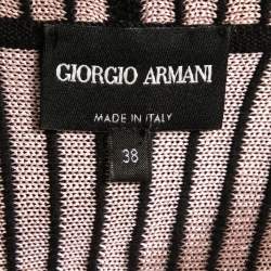 Giorgio Armani Black Knit Button Front Long Cardigan S