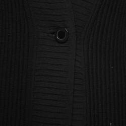 Giorgio Armani Black Knit Button Front Long Cardigan S