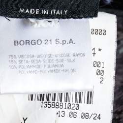 Pre Owned Giorgio Armani Black Velvet Asymmetrical Hem Skirt M