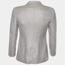 Giorgio Armani Beige Cashmere Button Front Blazer M