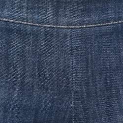 Pre Owned Giorgio Armani Blue Dark Wash Denim Wide Leg Jeans M / Waist 30"