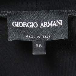 Pre Owned Giorgio Armani Monochrome Stretch Knit Sleeveless Top S