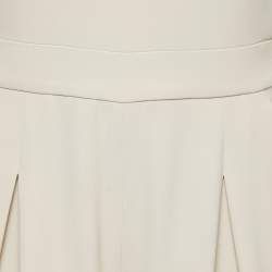 Pre Owned Giorgio Armani Beige Silk Wide Leg Jumpsuit S