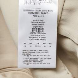 Pre Owned Giorgio Armani Beige Silk Wide Leg Jumpsuit S