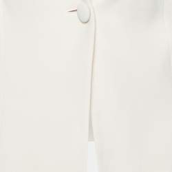 Giorgio Armani Light Cream Silk Chiffon Button Front Blazer XL