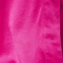 Giorgio Armani Pink Silk Tie Detailed Button Front Shirt Blouse S