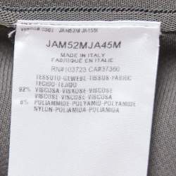 Pre Owned Giorgio Armani Dark Grey Knit Peplum Top S