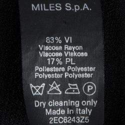 Pre Owned Giorgio Armani Black Sleeveless Knit V- Neck Top M